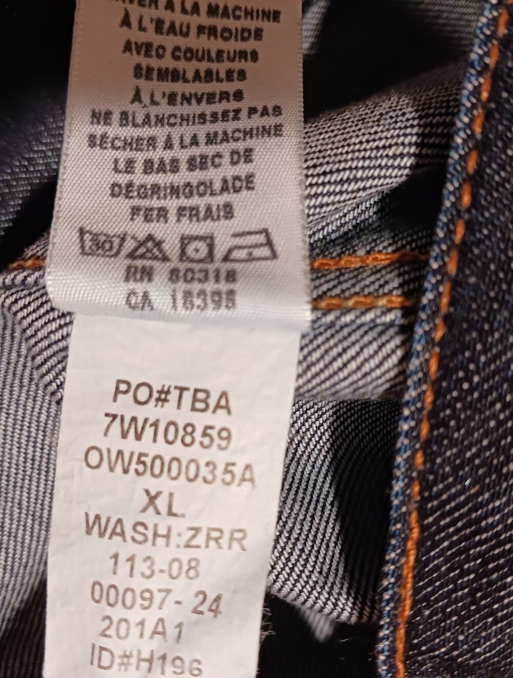Lucky Brand Y2K Adelaide Denim Trucker Jacket Yin Yang Dark Resin Wash - Picture 9 of 10